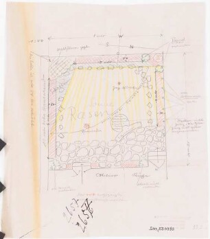 Garten Tschech: Skizze Lageplan