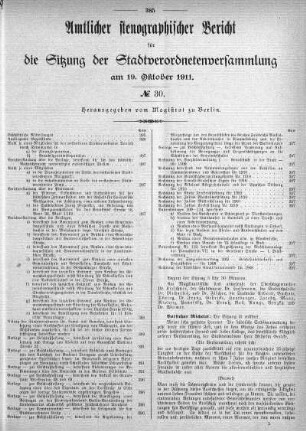 No. 30, 19. Oktober 1911