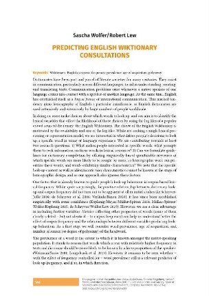 Predicting English Wiktionary Consultations