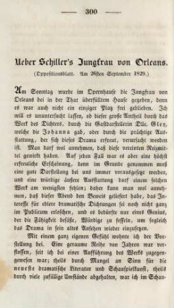 Ueber Schiller's Jungfrau von Orleans