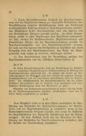 § 26-28. Bezirksdeputationen