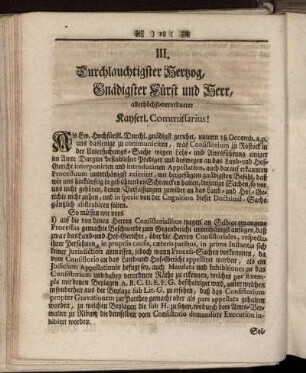 III. Des Land- und Hof-Gerichts Gegen-Bericht.
