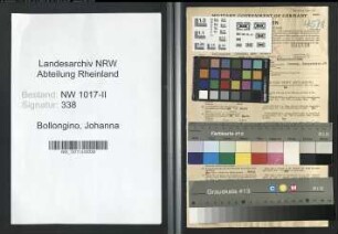 Entnazifizierung Johanna Bollongino , geb. 30.05.1904 ()