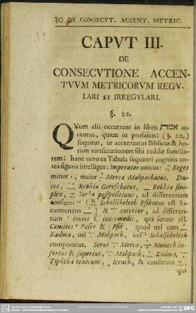 Caput III. De Consecutione Accentuum Metricorum Regulari Et Irregulari