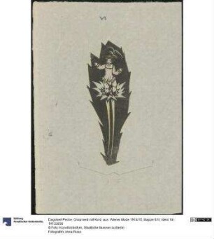 Ornament mit Kind, aus: Wiener Mode 1914/15, Mappe 6/VI