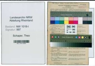 Entnazifizierung Theo Schaper , geb. 10.07.1895 (Betriebsassistent)
