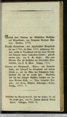 [I. Classe. Einleitende Schriften in die Gewerbskunde]