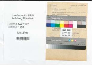 Entnazifizierung Fritz Moll , geb. 00.00.0000 (Kuester)