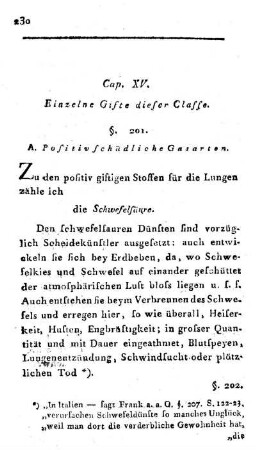 Cap. XV. Einzelne Gifte dieser Classe.