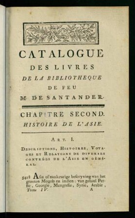 1-30, Chapitre Second. Histoire De L'Asie.