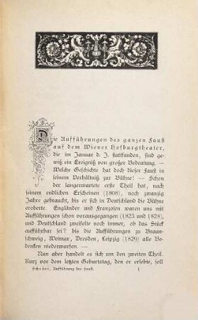 Die Aufführung des ganzen Faust auf dem Wiener Hofburgtheater