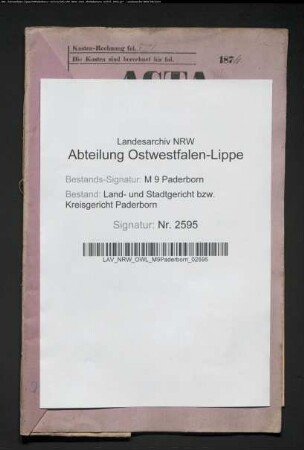 Erblasser: Schaefers, Helena, geb. Derenthal: