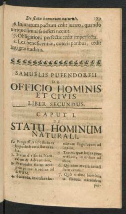 Caput I. De Statu Hominum Naturali
