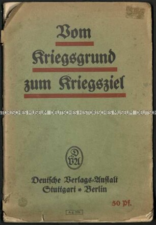 Abhandlung über die deutschen Kriegsziele im Ersten Weltkrieg