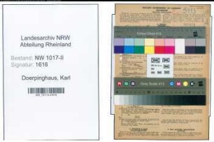 Entnazifizierung Karl Doerpinghaus , geb. 02.07.1871 ()