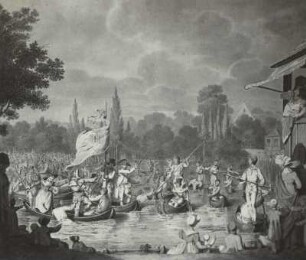 Leipzig. Fischerstechen. Nach einem Aquarell von Georg Emanuel Opiz