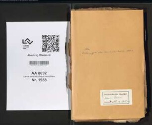 Rechnungen des Domänenbüros Moers