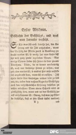 Erster Abschnitt. Geschichte des Beschlägs, und was man darunter versteht.