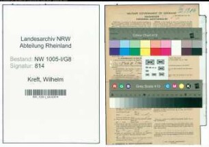 Entnazifizierung Wilhelm Kreft , geb. 01.04.1894 (Stadtobersekretaer)