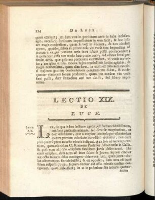 Lectio XIX. De Luce.