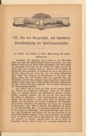 VII. Aus der Geographie, mit besonderer Berücksichtigung der Handelsgeographie
