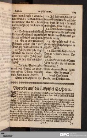 Vorrede auf die I. Epistel St. Petri.