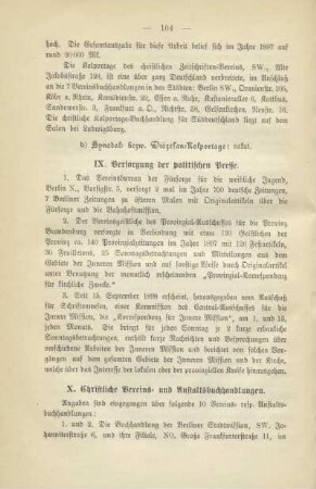 IX. Versorgung der politischen Presse