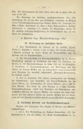 IX. Versorgung der politischen Presse