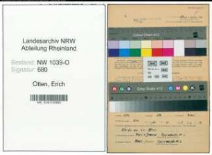Entnazifizierung Erich Otten , geb. 01.08.1920 (Arbeiter)