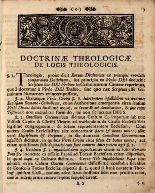 Doctrinae ex universa theologia in Musaeo Benedictino Obernaltacensi per triennium explicatae
