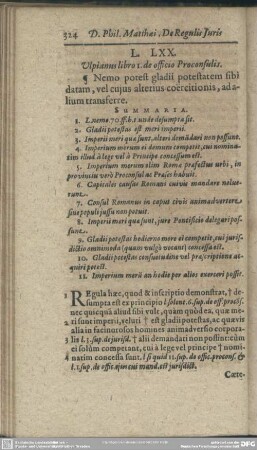 L. LXX. Uspianus libro 1. de officio Proconsulis