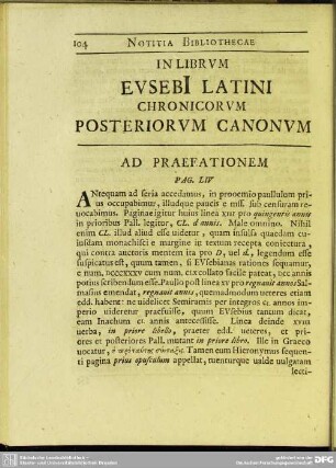 In Librum Eusebi Latini Chronicorum Posteriorum Canonum