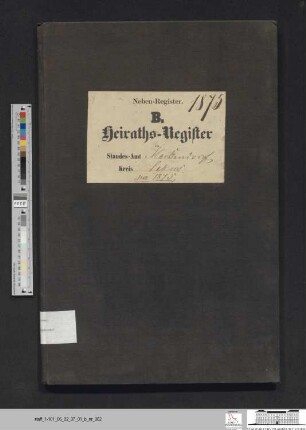 Heiratsregister Markendorf 1875