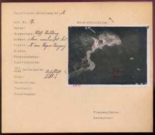 Foto einer russischen Stellung ein Kilometer nordwestlich von Bagno Kaczory (Luftbild)