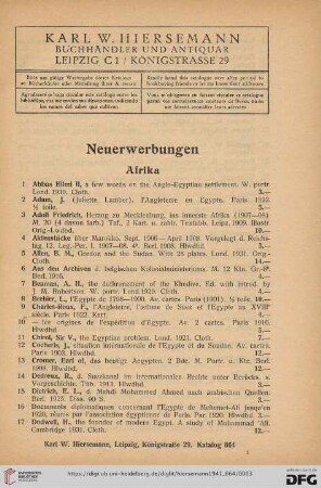 Neuerwerbungen (Nr. 1 - 2319)
