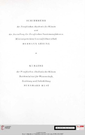 Schirmherr / Kurator