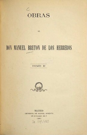 Obras de Don Manuel Breton de los Herreros, 2