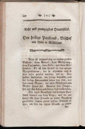 Acht und zwanzigstes Hauptstück. Der heilige Paulinus, Bischof von Nola in Wälschland.