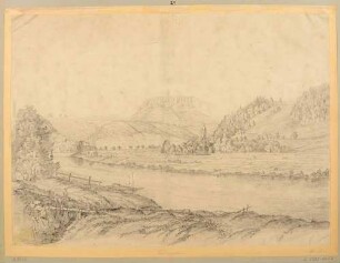 Der Lilienstein in der Sächsischen Schweiz, Blick von Rathen nach Süden
