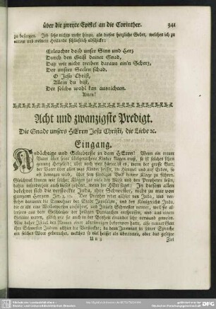 Acht und zwanzigste Predigt