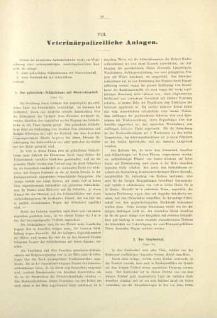 VIII. Veterinärpolizeiliche Anlagen