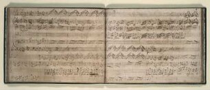 Serenata fatta sull' Elba, 1719 : Heinichen, Johann David: Serenata fatta sull' Elba [Diana sull'Elba]. Arie der Dafne, S. 40/41. Autographe Partitur; 21,2 x 27,5 cm. Uraufführung zum Dianafest des Planeten Luna auf der Elbe am 17.09.1719 anläßlich der Hochzeitsfeierlichkeiten des Kurprinzen Friedrich August mit Maria Josepha von Österreich. Dresden: SLUB Mus.2398.L.2
