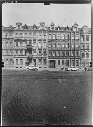 Görlitz-Altstadt, Landeskronstraße. Wohnhäuser. Straßenfront