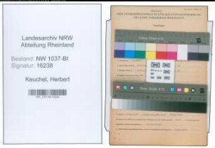 Entnazifizierung Herbert Keuchel , geb. 01.01.1900 (Bankleiter)