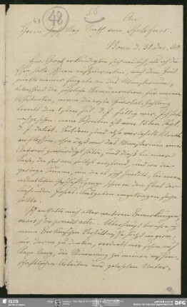 Eigenh. Briefabschrift von August Wilhelm von Schlegel an Philipp Joseph von Rehfues, Bonn, 31.12.1830