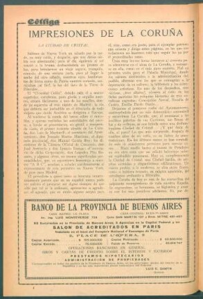 Impresiones de La Coruña : La Ciudad de Cristal [y] El dinamismo de La Coruña. [De "A B C"]