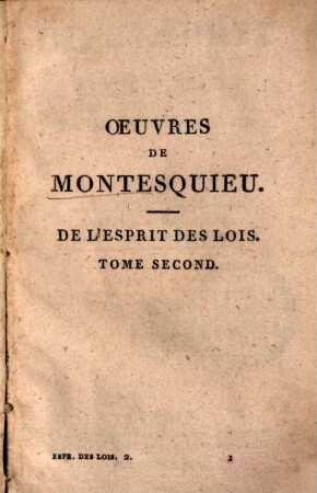 De l'esprit des lois, Tome Seconde