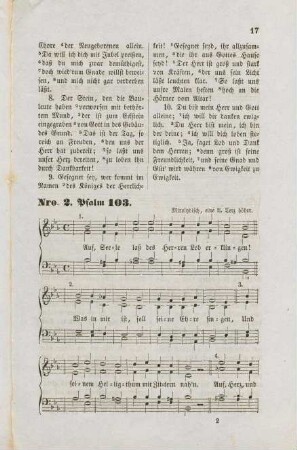 Nro. 2 Psalm 103. Auf Seele, laß des Herren Lob erklingen