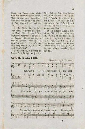 Nro. 2 Psalm 103. Auf Seele, laß des Herren Lob erklingen