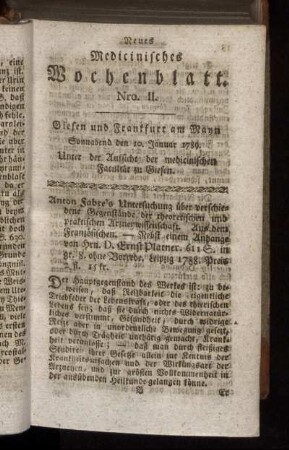 Nro. II. Sonnabend den 10. Januar 1789.